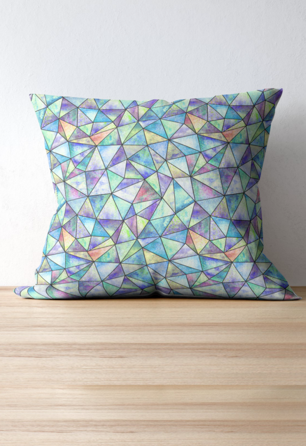 3d Crystal Texture Printed Premium Poly-Lycra Fabric Cushion Cover